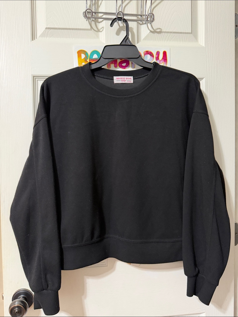Black Women's Crewneck Sweatshirt -